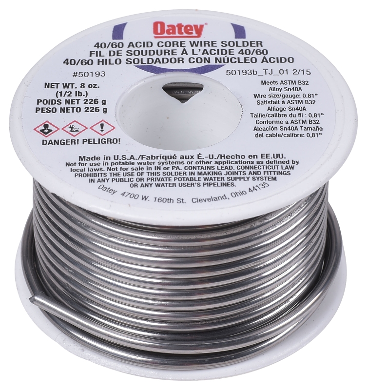 1/2lb 40T/60L Acid Core Solder