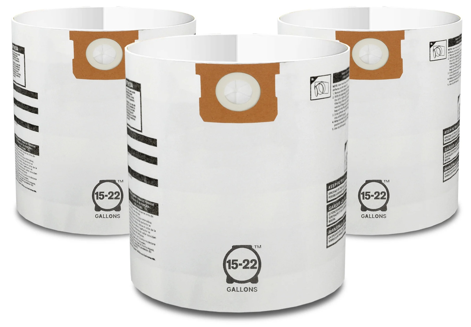 3pk Bag Filter Type F 10-14GA