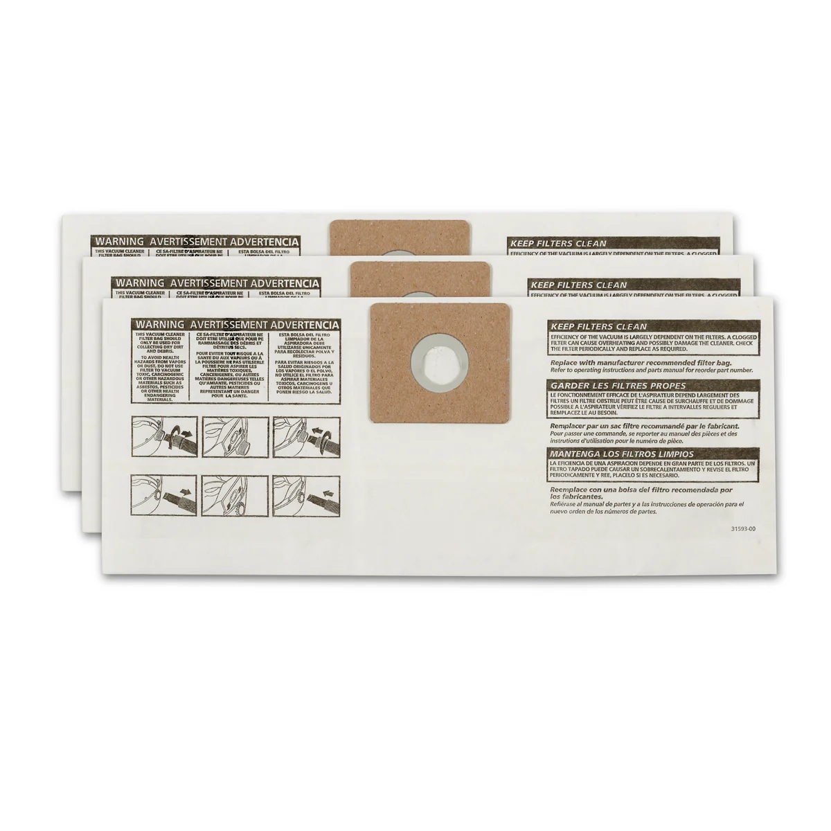 3pk Bag Filter Type B 2.5GA