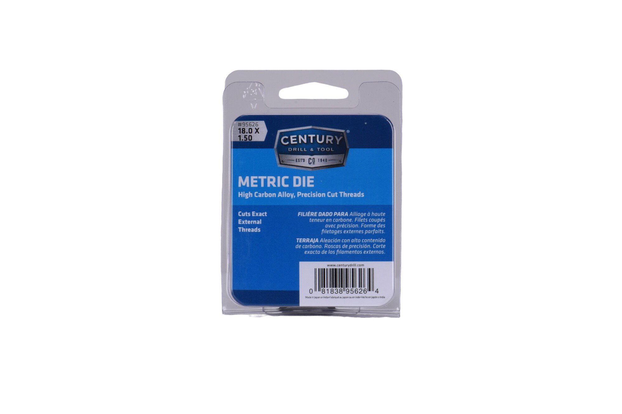 18MM-1.50 Hex Die
