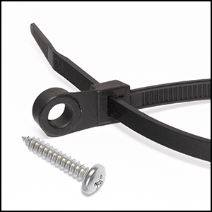 100pk 11" Black Mount Cable Tie