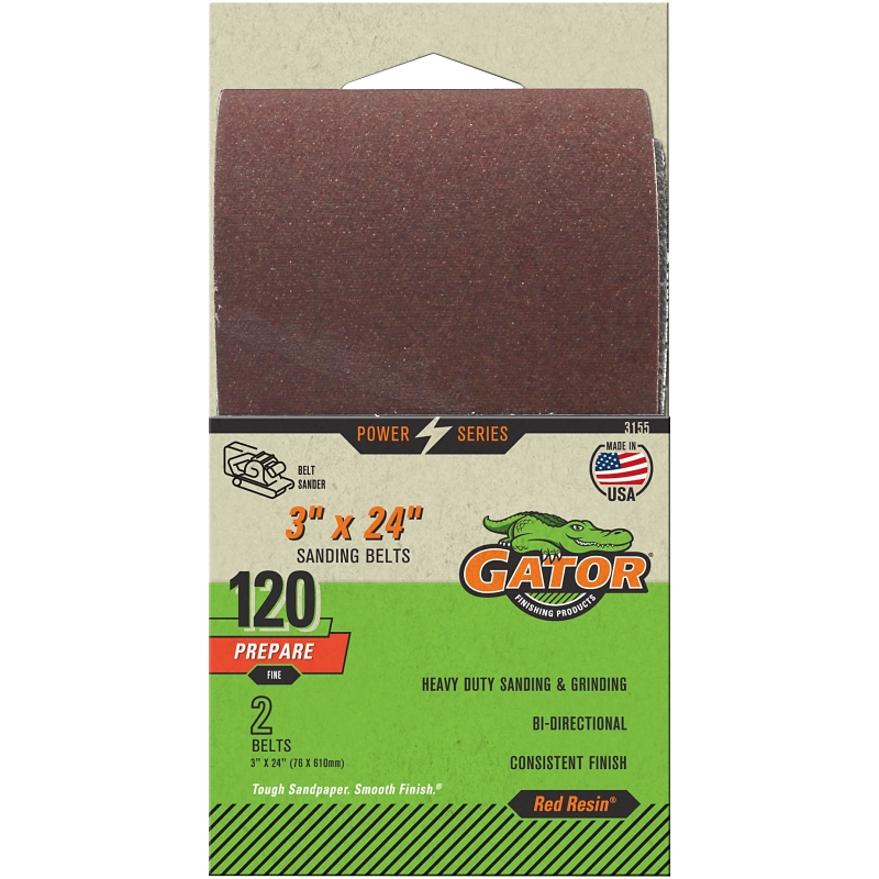 2pk 120G 3x24 A/O Sanding Belt