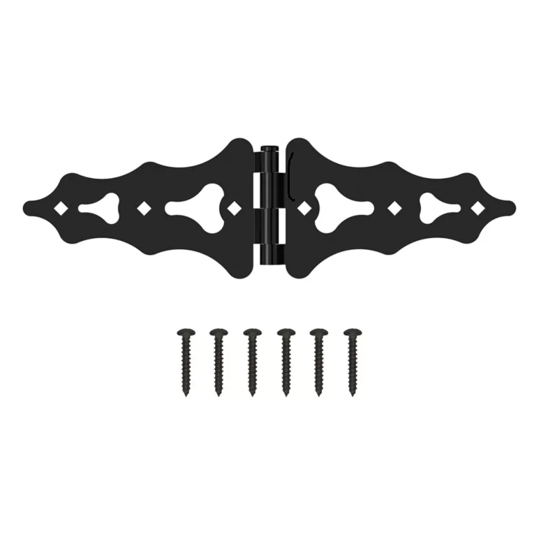 2pk 6" Gate S-Hinge Black