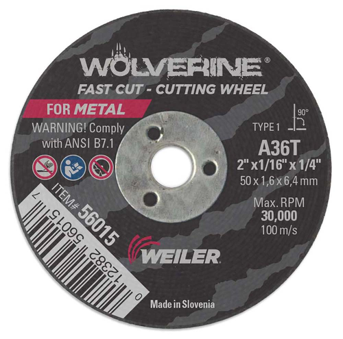 *2x1/16x1/4 Metal Cutoff Wheel