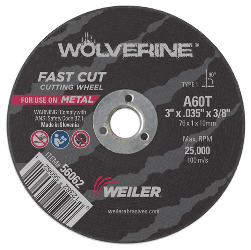 3x.035x3/8 Metal Cutoff Wheel
