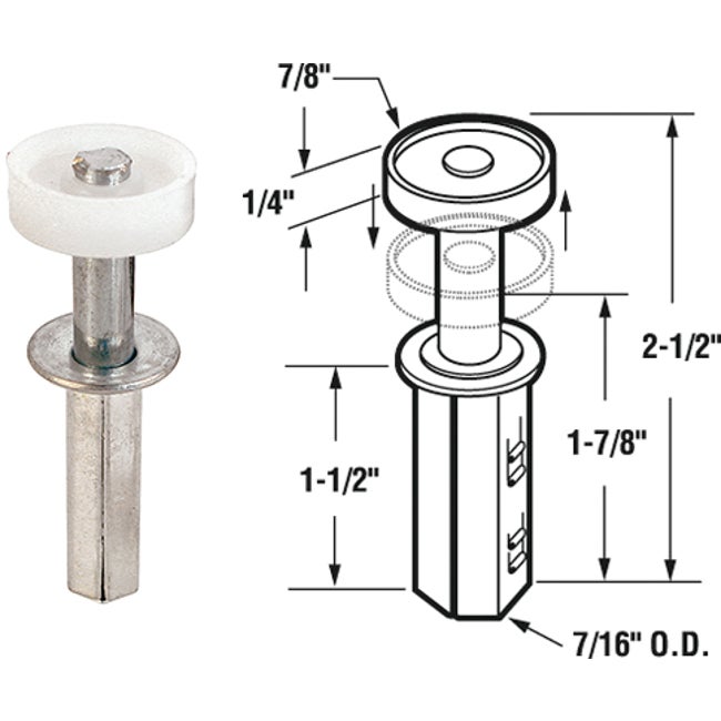 2pk Door Top Guide/Roller