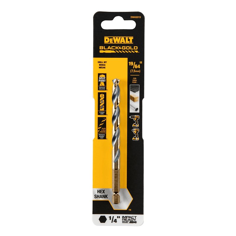 19/64 Hex Shank Drill Bit