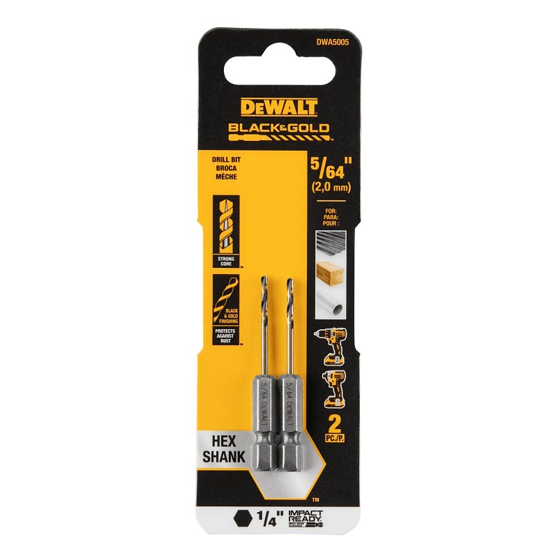 2pk 5/64 Hex Shank Drill Bit