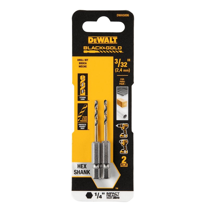 2pk 3/32 Hex Shank Drill Bit