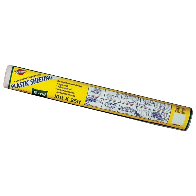 10x25 6mil Clear Poly Sheeting