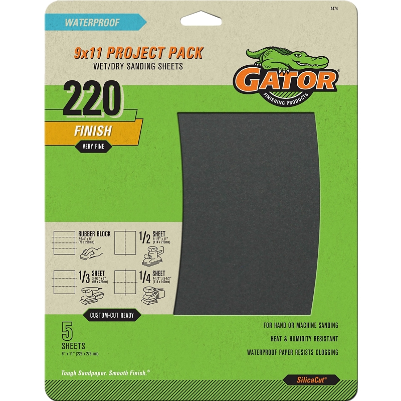 5pk 220G Wet/Dry Paper