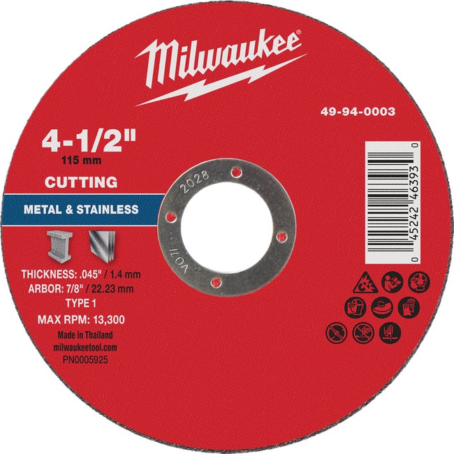4.5x.045x7/8 Metal Cutoff Wheel