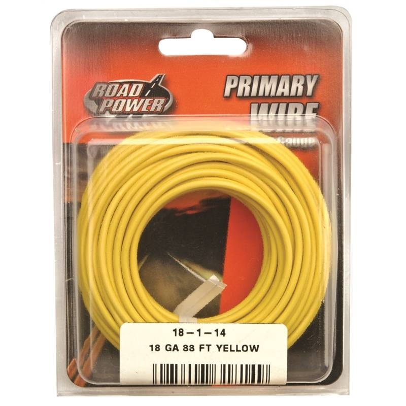 33' 18G Yellow Primary Wire