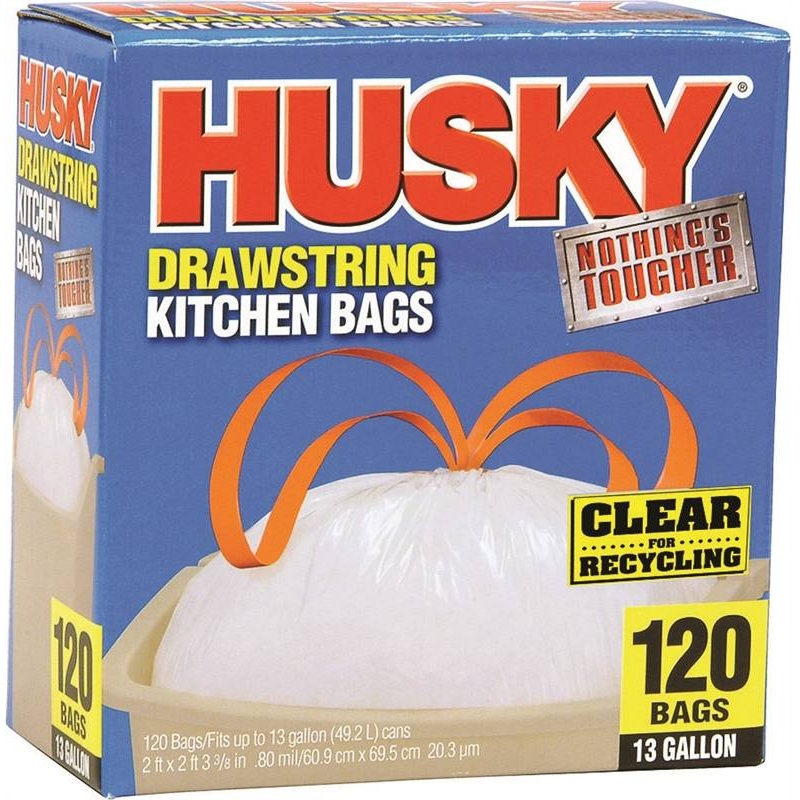 120ct 13gal Clear Trash Bag