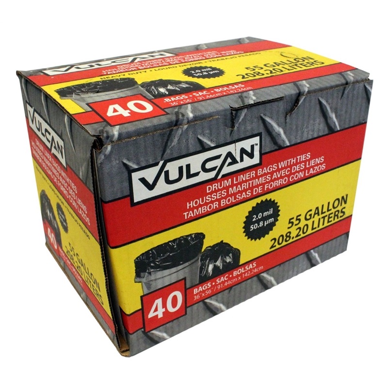40ct 55gal 2Mil Trash Bag