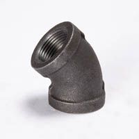 1/4 Black 45 Elbow