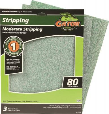 3pk 80G Alum Oxide Sandpaper