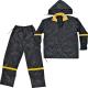 XXL 3pc Nylon Rainsuit Black