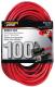100' 14/3 Red Extension Cord