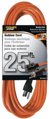 25' 16/3 Ext Cord Orange