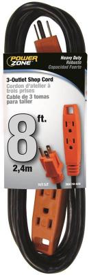 8' 14/3 3 Outlet Extension Cord