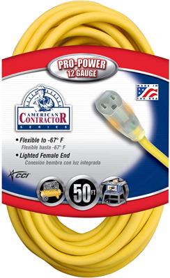 50' 12/3 Extension Cord